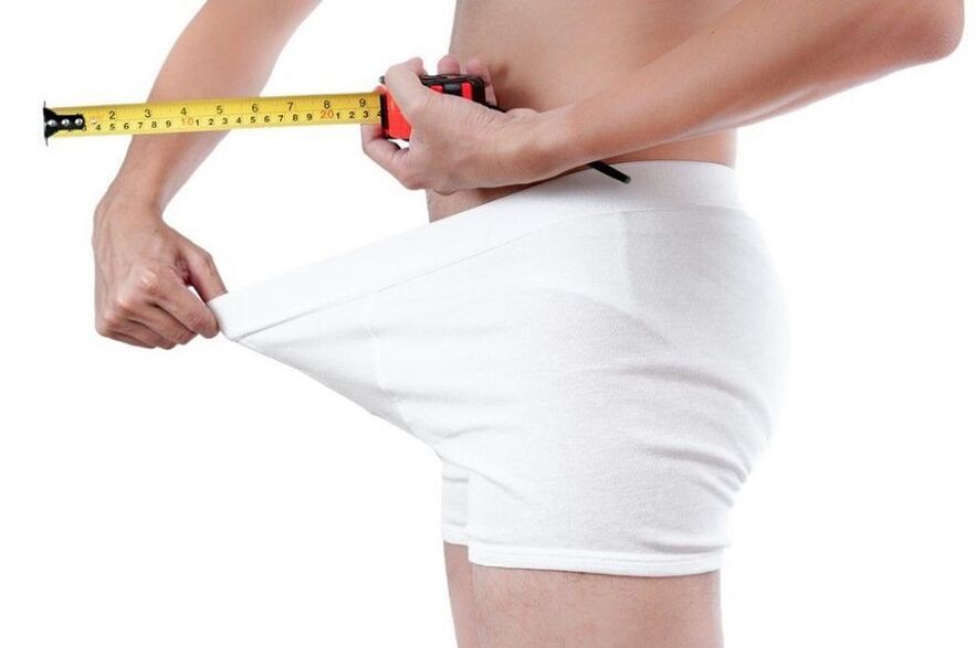 merjenje penisa pred vajami za povečanje